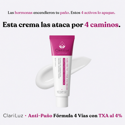ClariLuz Crema Anti-Paño · Fórmula 4 Vías