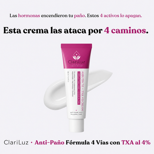ClariLuz Crema Anti-Paño · Fórmula 4 Vías